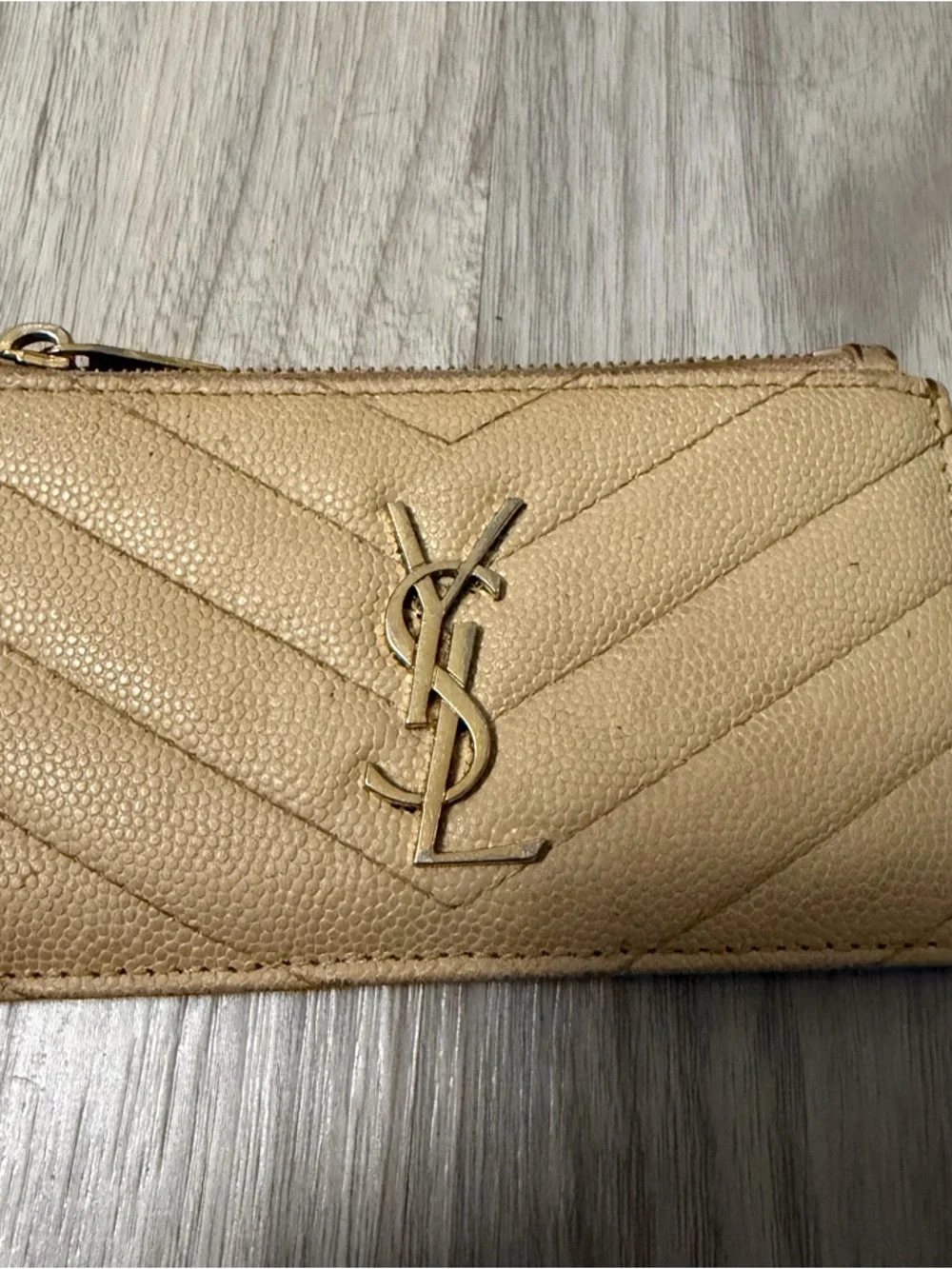 YSL Yves Saint Laurent Cassandre Matelassé Zipped Leather Card Case - Picture 7 of 9